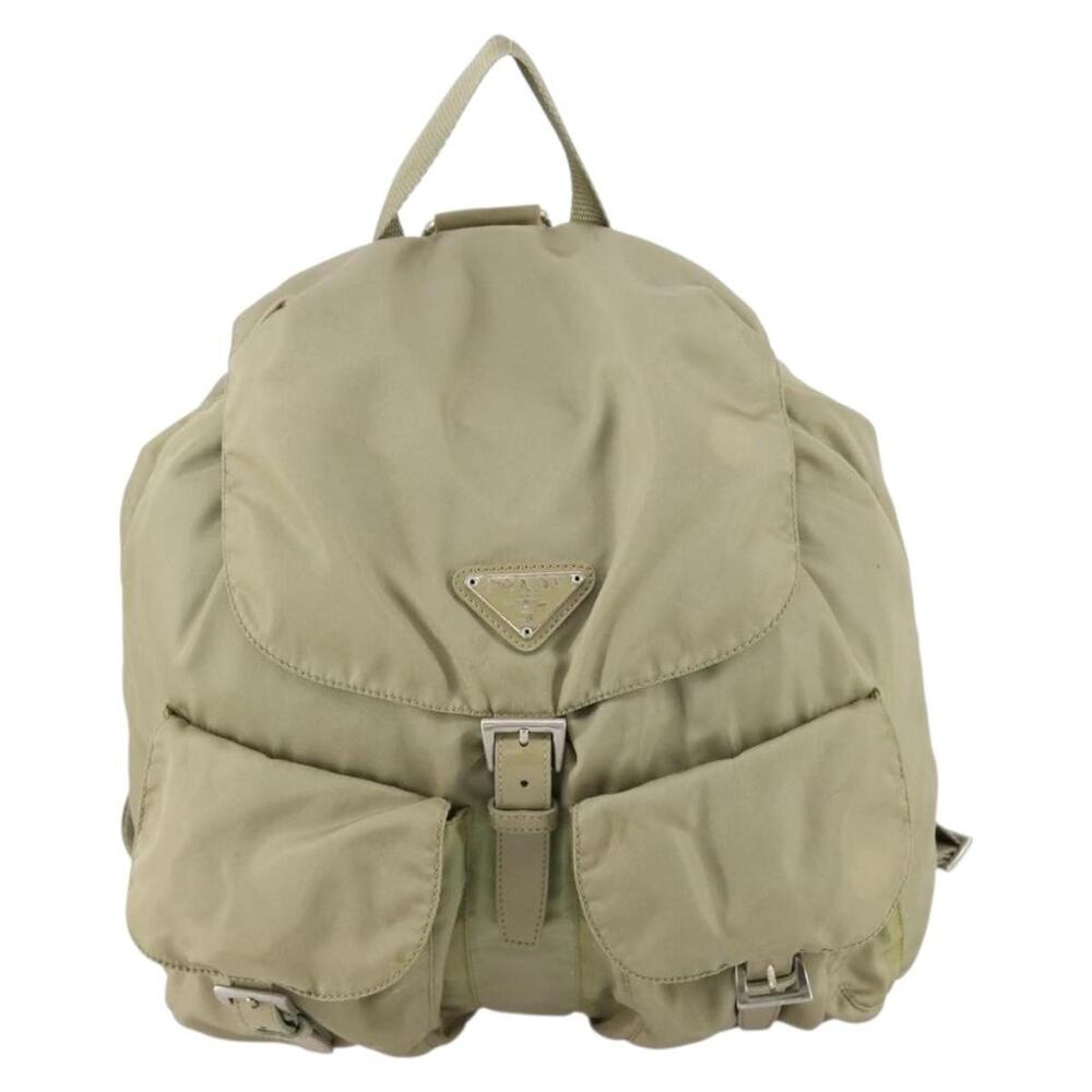 Prada Nylon Backpack Beige